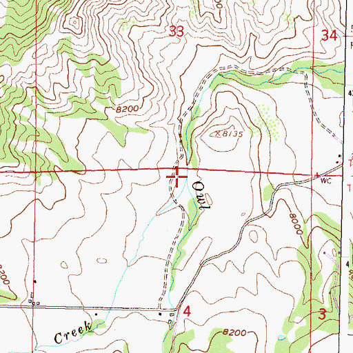 Topographic Map of Spring Creek, CO