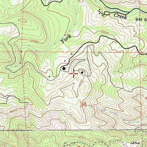 Topographic Map of Chateau Chevalier Winery, CA