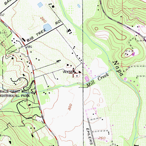 Topographic Map of Frogs Leap Winery, CA