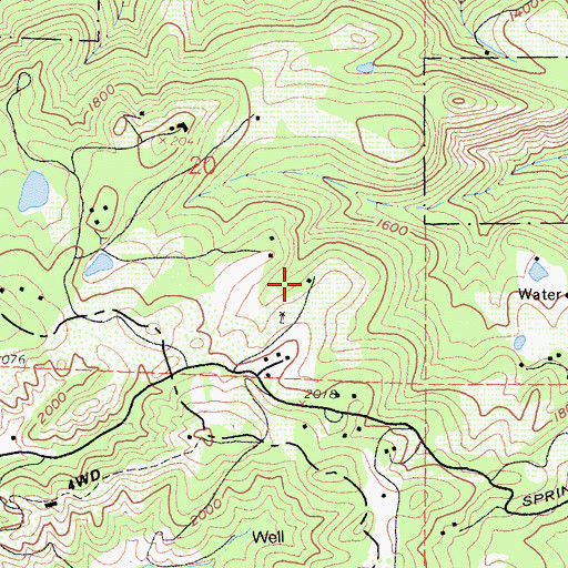 Topographic Map of Ritchie Creek Vineyards, CA