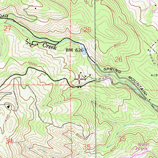 Topographic Map of Spring Mountain Winery, CA