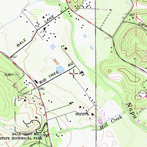 Topographic Map of Tudal Winery, CA