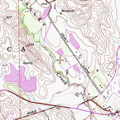 Topographic Map of Carneros Creek Winery, CA