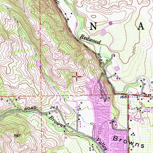 Topographic Map of Hacienda Water Tank, CA