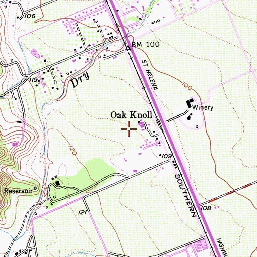 Topographic Map of Newlan Vineyard and Winery, CA