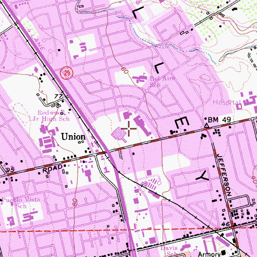 Topographic Map of Northwood Shopping Center, CA