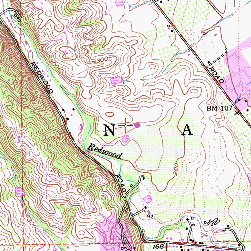 Topographic Map of Pacifica Water Tank, CA