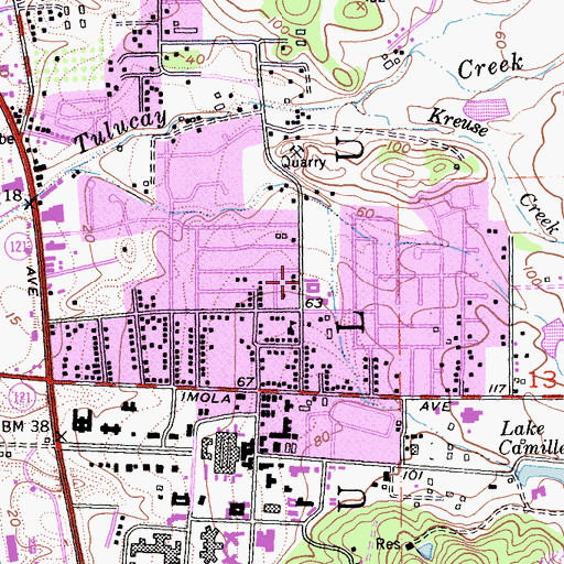 Topographic Map of Phillips Elementary School, CA