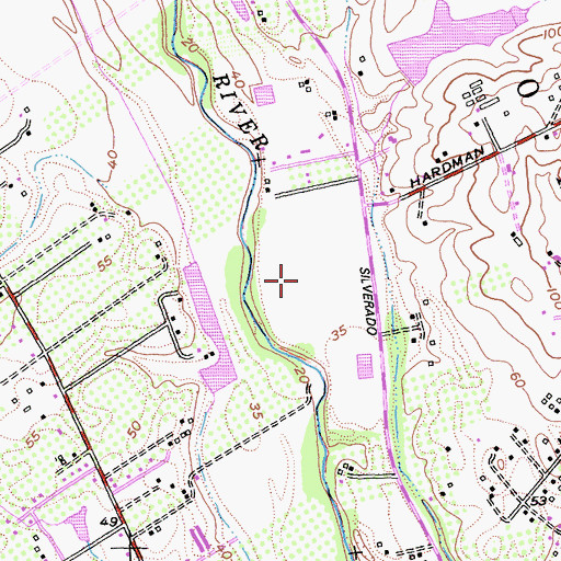 Topographic Map of Saint Andrews Winery, CA