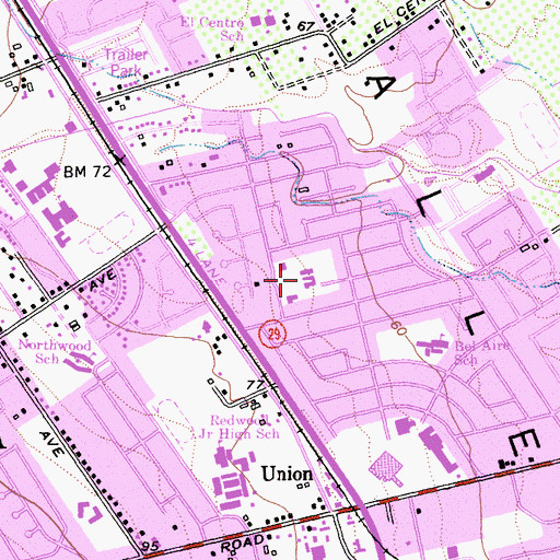 Topographic Map of Saint Apollinaris School, CA