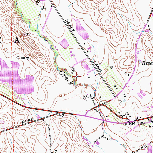 Topographic Map of Vineyard Knolls Golf Course, CA