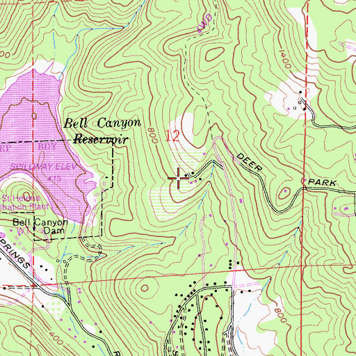 Topographic Map of Burgess Cellars, CA