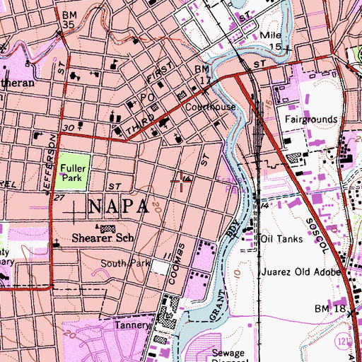 Topographic Map of Cedar Gables, CA