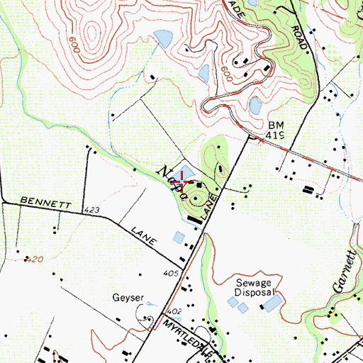 Topographic Map of Chateau Montelena Winery, CA