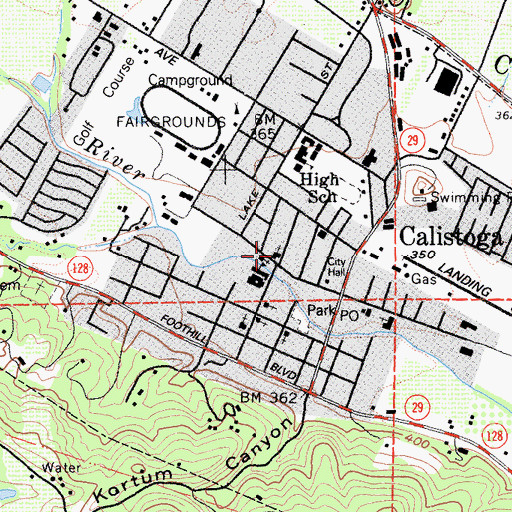Topographic Map of Community Presbyterian Church, CA