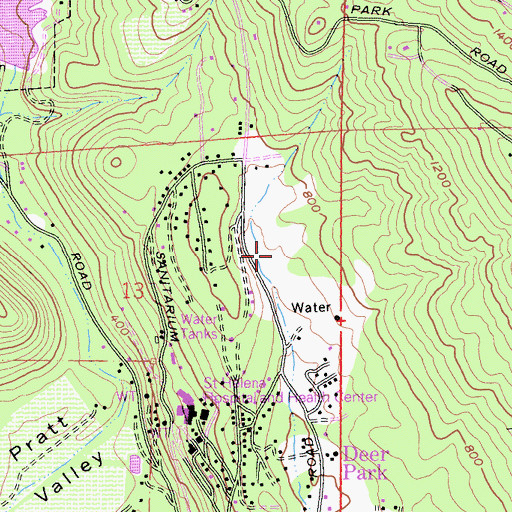 Topographic Map of Derr Park Winery, CA