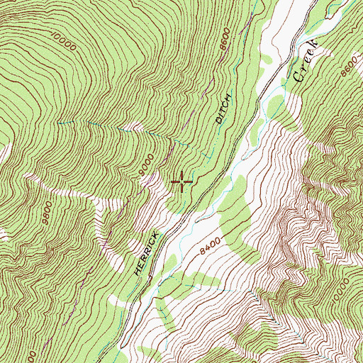 Topographic Map of Herrick Ditch, CO