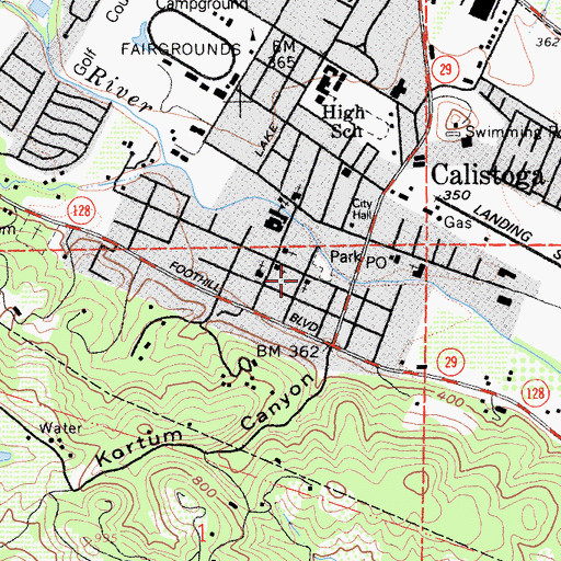 Topographic Map of Kingdom Hall of Jehovahs Witnesses, CA