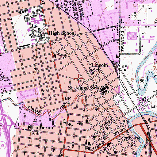 Topographic Map of Lisbon Winery, CA
