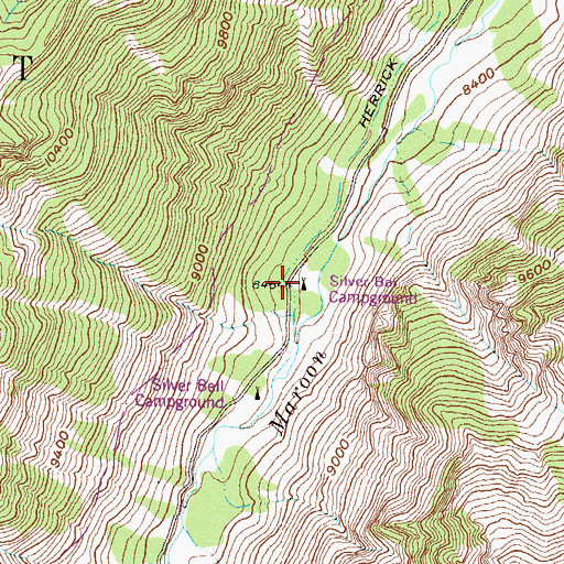 Topographic Map of Maroon Creek Campground 2, CO