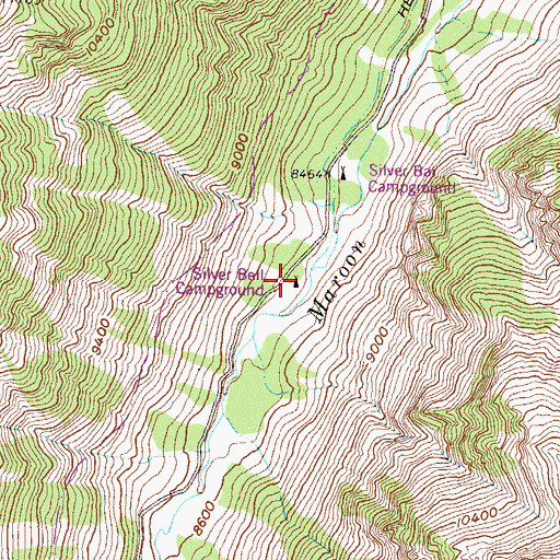 Topographic Map of Maroon Creek Campground 3, CO