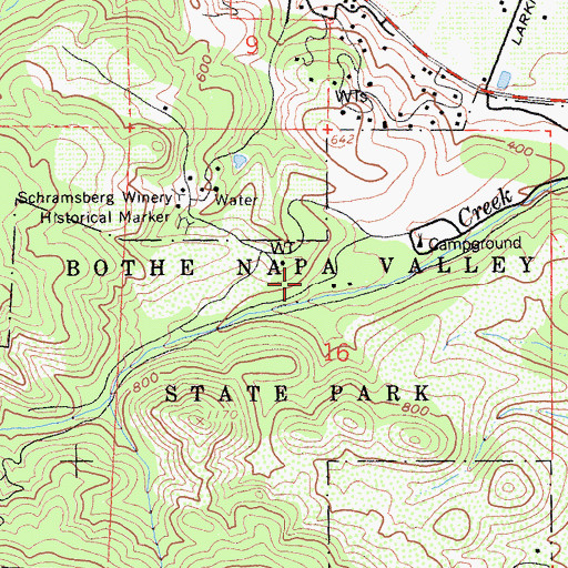 Topographic Map of Ritchey Canyon Trail, CA