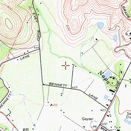 Topographic Map of Robert Pecota Winery, CA