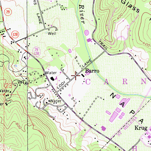 Topographic Map of Round Hill Cellars, CA
