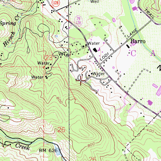 Topographic Map of Saint Clement Vineyards, CA
