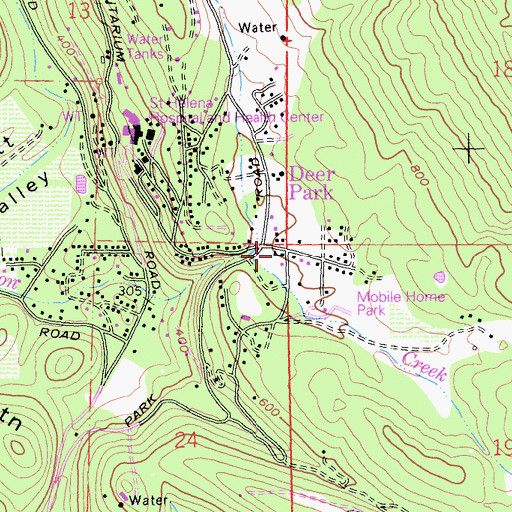Topographic Map of Foothills Adventist Elementary School, CA