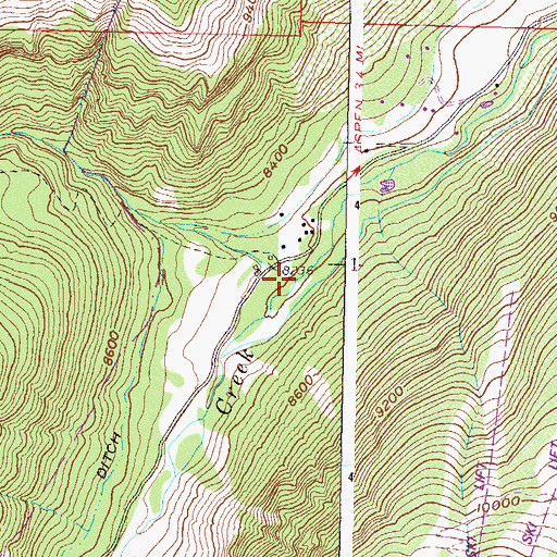 Topographic Map of Willow Creek, CO