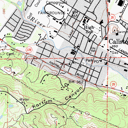 Topographic Map of Saint Lukes Episcopal Church, CA