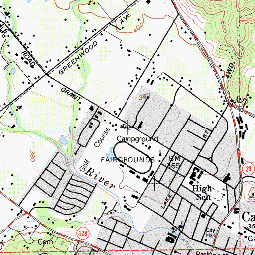 Topographic Map of Seventh Day Adventist Church, CA