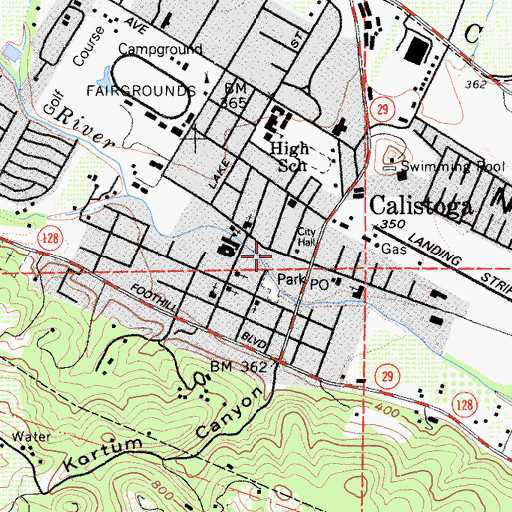 Topographic Map of Sharpsteen Museum, CA