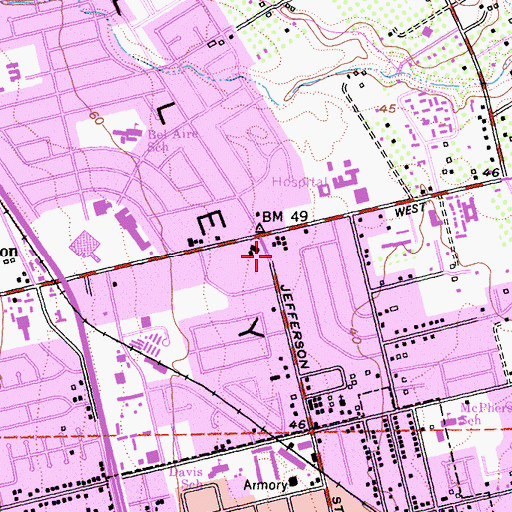Topographic Map of The Grape Yard Shopping Center, CA