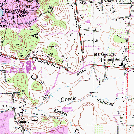 Topographic Map of Tulocay Winery, CA