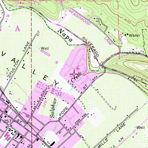 Topographic Map of Vineyard Valley Mobile Home Park, CA
