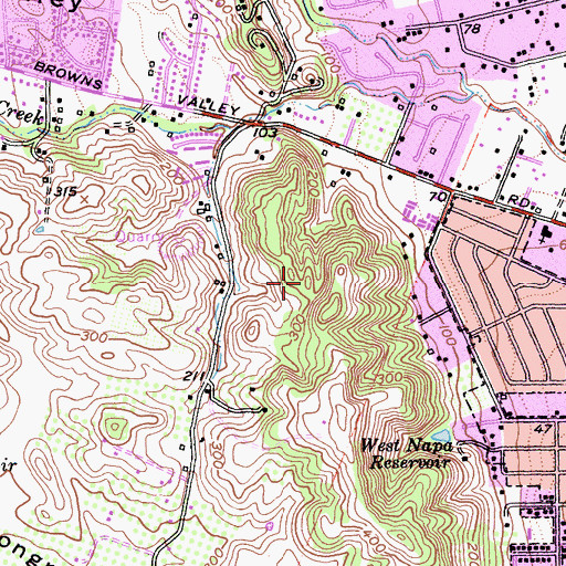 Topographic Map of Westwood Hills Park, CA