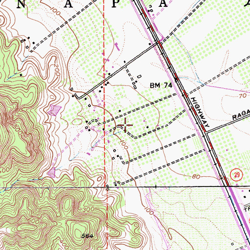 Topographic Map of Alatera Vineyards, CA