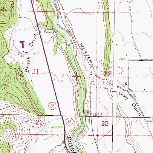 Topographic Map of Trentaz Gulch, CO