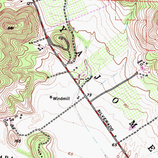 Topographic Map of Calafia Winery, CA