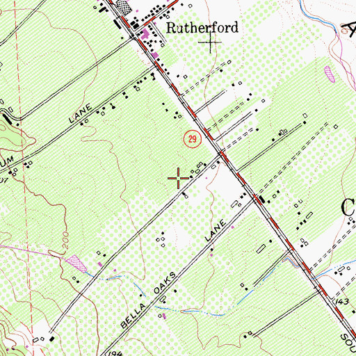 Topographic Map of Cassayre-Forni Cellars, CA
