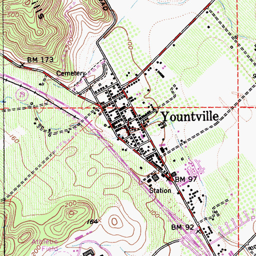 Topographic Map of Caymus (historical), CA