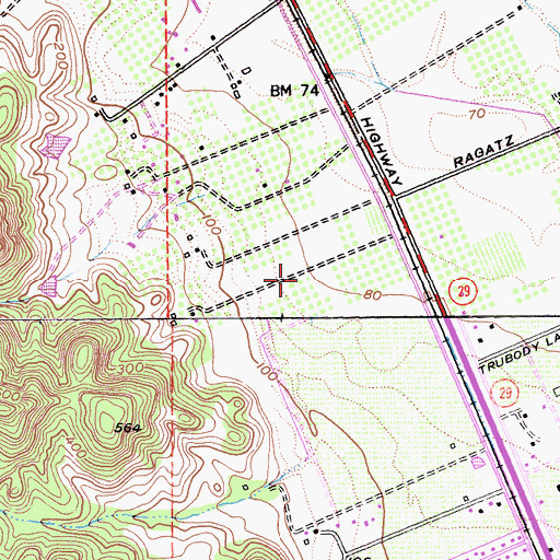 Topographic Map of Chateau Chevre Winery, CA