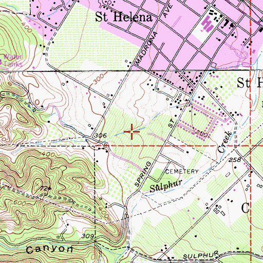 Topographic Map of Forman Winery, CA