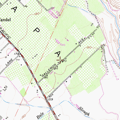 Topographic Map of Franciscan Vineyards, CA