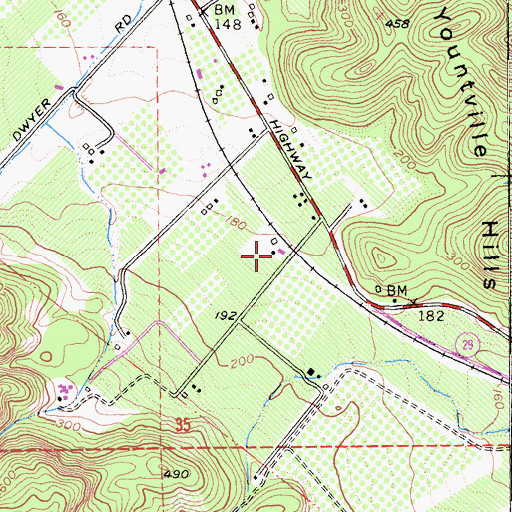 Topographic Map of Napa Wine Cellars, CA