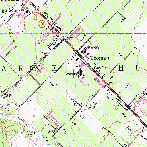 Topographic Map of Prager Winery, CA
