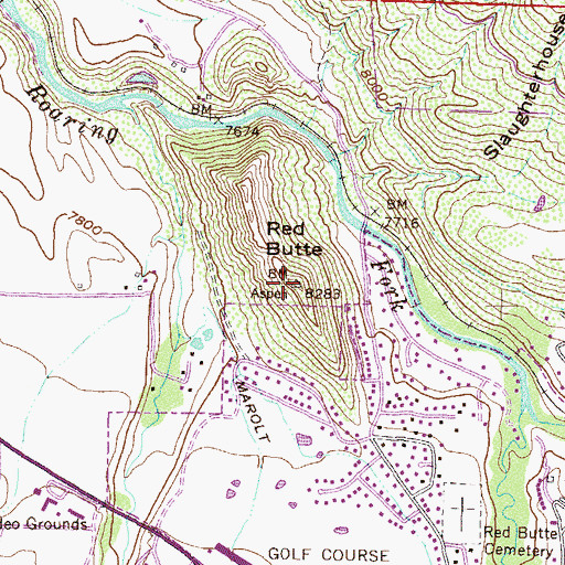 Topographic Map of Red Butte, CO