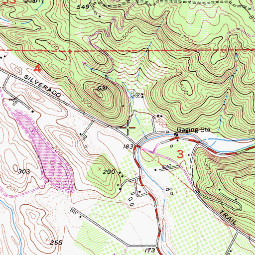 Topographic Map of Rutherford Hill Winery, CA